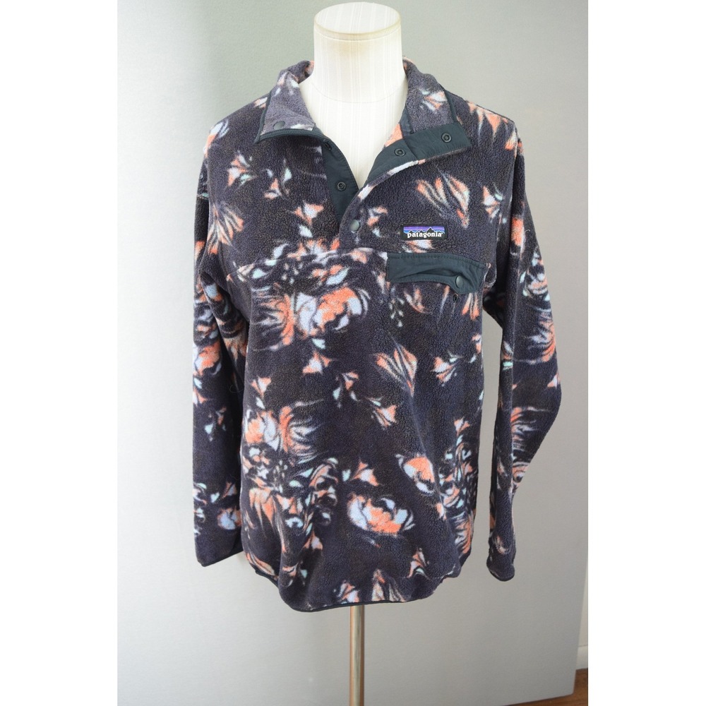 Patagonia Synchilla Fleece Pullover XS Floral Print  Swirl Floral Granola Girl